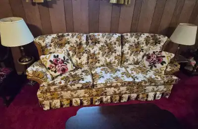 Vintage Floral Brocade 3-Seater Sofa / Couch, View more