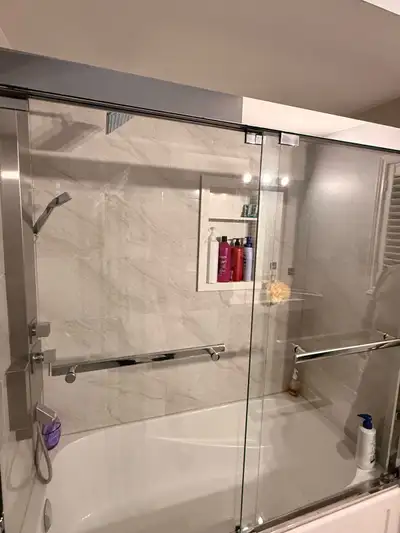 Frameless Sliding Bathtub Shower Enclosure, View more