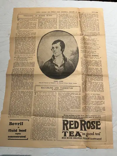 1929 Montreal Newspaper FAMILY HERALD AND WEEKLY STAR page, View more