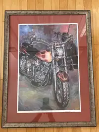 John David O'Shaughnessy "Two  Bikes" Harley Print