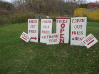 FRENCH FRY TRUCK / TRAILER ROADSIDE SIGNS