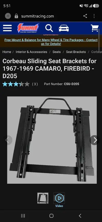 Selling brand new seat bracket asking 150$ or best offer