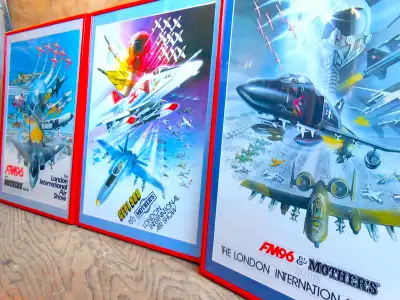 3 Affiches Posters Encadrées - Spectacles Aviation, Avions Jets, View more