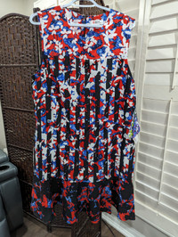 NEW Peter Polotto Ladies Sleeveless Red Blue Black Dress XL