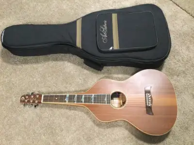 Luna Solid Top Lap steel with pickup/case - Weissenborn style, View more