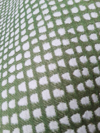 Upholstery fabric roll avocado green cream checks