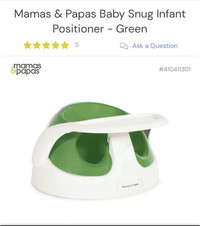 Mamas & Papas Baby Snug Infant Positioner - Green