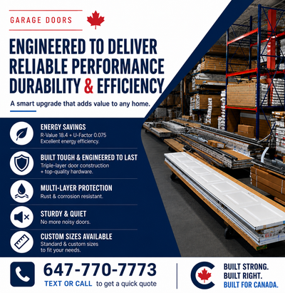 GARAGE DOORS | in stock | residential & commercial sizes, View more
