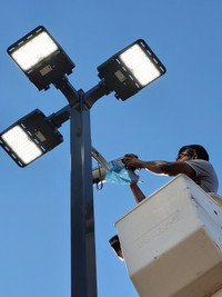 SECURITY SYSTEM CAMERA WITH POST - PARKING LOT