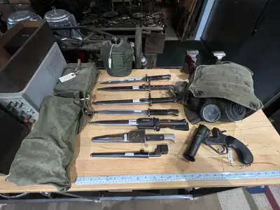 Antique Military Decor for sale at LeToolman's Antique Tools in Verner. Go on our website at letoolm...