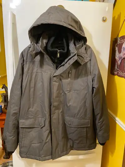 Claiborne Dobby Tech Men's Padded Utility Winter Jacket Coat, View more
