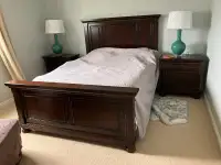 Bed frame and mattress and night stands for sale
