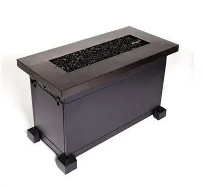 Propane fire pit Camp Chef Monterey. Assembled and tested and ready for sale. Dimensions are shown i...