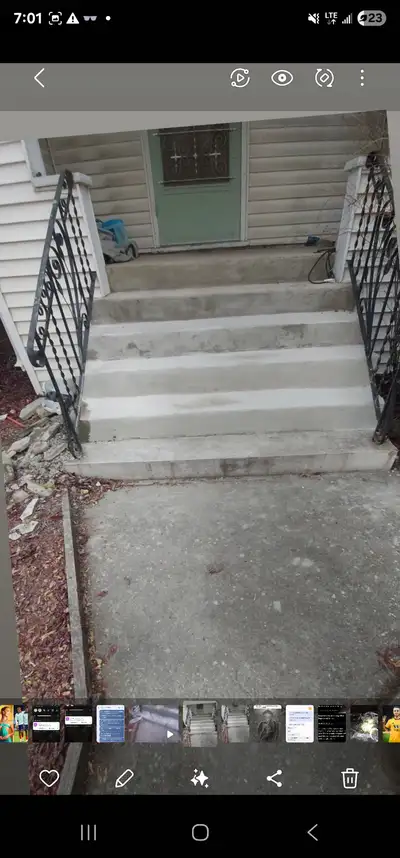 Concrete stairs repairs/resurfacing, View more