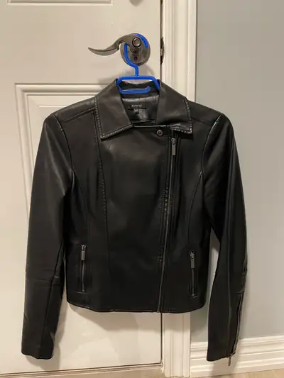 RW&CO Women’s Vegan Leather Motorcycle Jacket - XS, View more