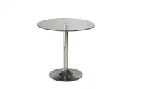 SMALL GLASS AND CHROME BREAKFAST/DINING TABLE - $ 200