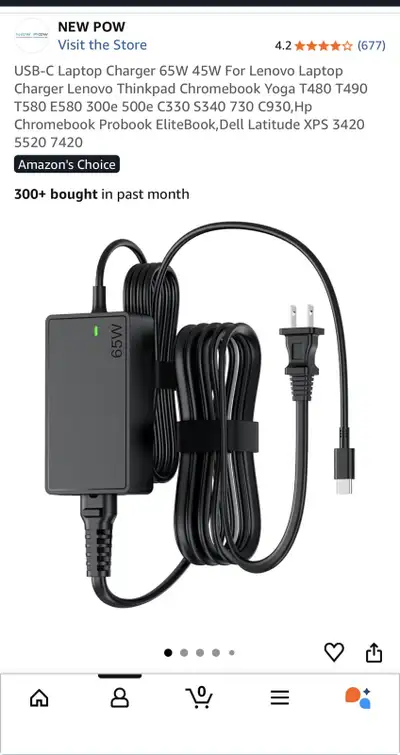 laptop power adapter, View more