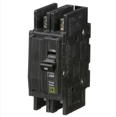 1 DISJONCTEUR SQUARE D 2 POLE 60A BOLT-ON NEUF NEW QOU260, View more