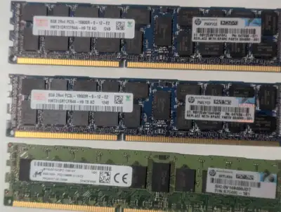 DDR3 Server memory ECC 3x8gb sticks, View more