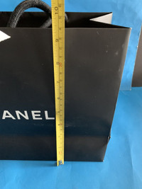 Authentic Chanel Black Paper Shopping Gift Bag w Ribbon$25