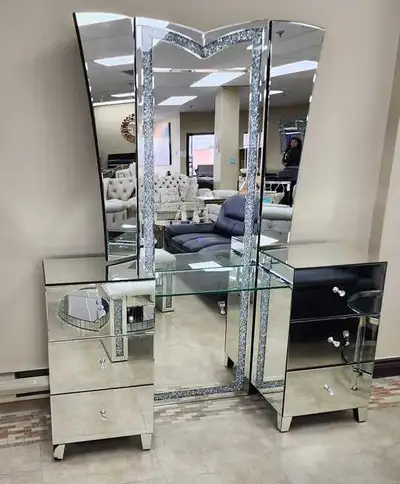 Accent Glam white shimmer Cabinet Bring home a beautiful storage, View more