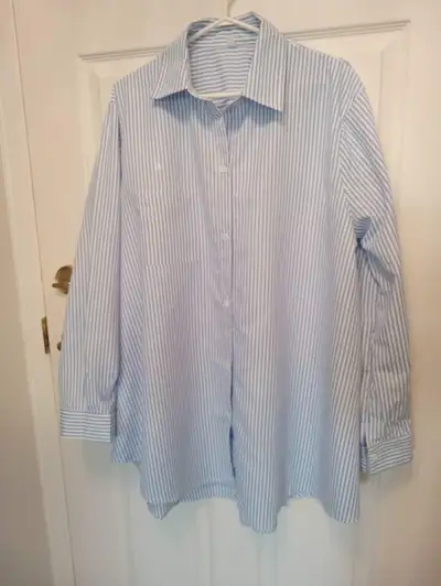 Ladies Pocket Striped Blue Blouse NEW Size 3X, View more