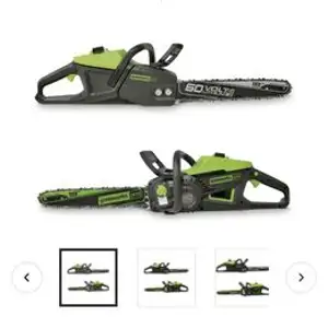 Greenworks PRO 60V Max Lithium-ion Brushless Chainsaw, 18-in