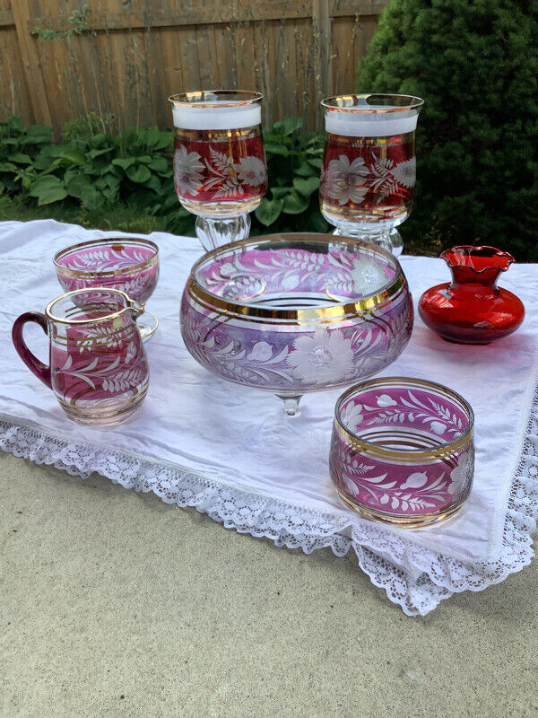 Vintage Bohemian Czech Crystalware in Arts & Collectibles in Kitchener / Waterloo