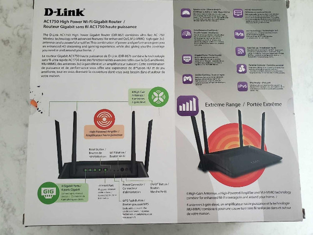 D-Link High Powered Wi-Fi Gigabit Router in Networking in Markham / York Region - Image 2