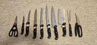 Casa Elite Chef's Knife Set 12 Pieces in Briefcase Brand NEW Black & Stainless