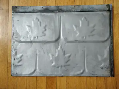 We have 222 tin roof sheets embossed with maple leaves which was deconstructed from a building on ou...