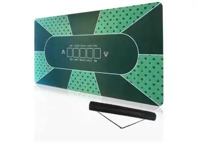 Enyinla 3mm Thick 70''x35'' inch Foldable Poker Table Top - 7.50 7.50 Professional Texas Hold'em Pok...