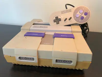 Super Nintendo console controller SNES, View more