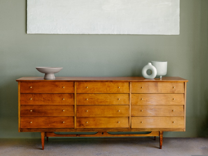 Rare 12 Drawer MidCentury Credenza / Dresser Dressers & Wardrobes