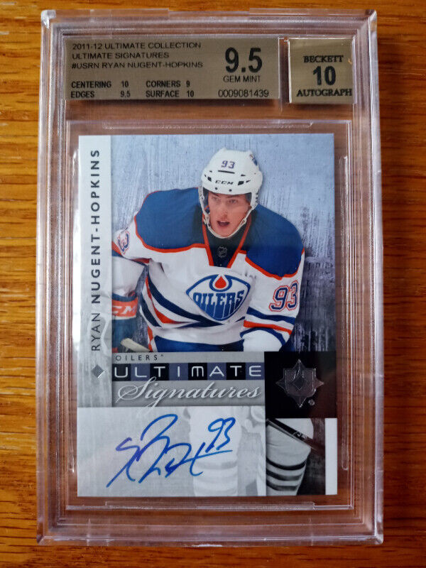 2011-12 UD ULTIMATE COLLECTION SIGNATURES RYAN NUGENT HOPKINS in Arts & Collectibles in St. Catharines - Image 2