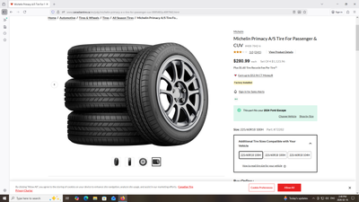 Brand new, never used. These were the stock tired on my 2024 Ford Escape that I never used because I...