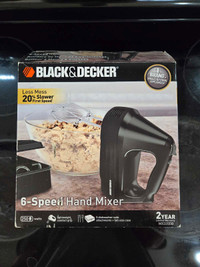 Black & Decker Hand Mixer, 6-speed Black