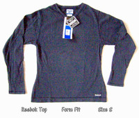 Ladies Reebok, S, Navy  knitted cotton pullover. long sleeve new