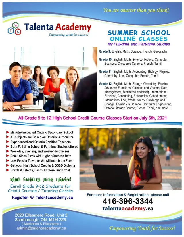 Ontario Secondary School Credit Course Class587820338576117763