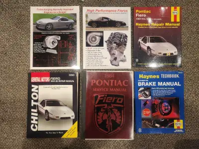 I am selling 6 like new paperback Pontiac Fiero manuals. Message if interested.