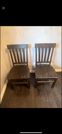 Rustic, wooden dining chairs (w/ distressed look) 