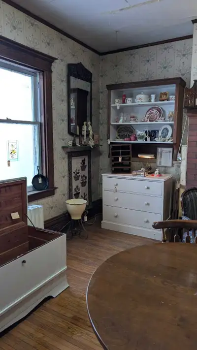 Antique Dovetail Three Drawer Wood Dresser, View more