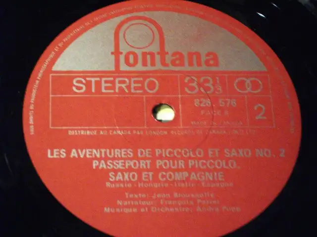 Piccolo et Saxo - Passeport pour Piccolo Saxo (1969) LP vinyle in CDs, DVDs & Blu-ray in City of Montréal - Image 5