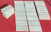 34 CERAMIC BACKSPLASH TILES (3.25" x 6.5") MADE IN ITALY