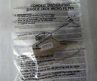 6 DSL Single Jack Phone Line Micro-Filter by Corning