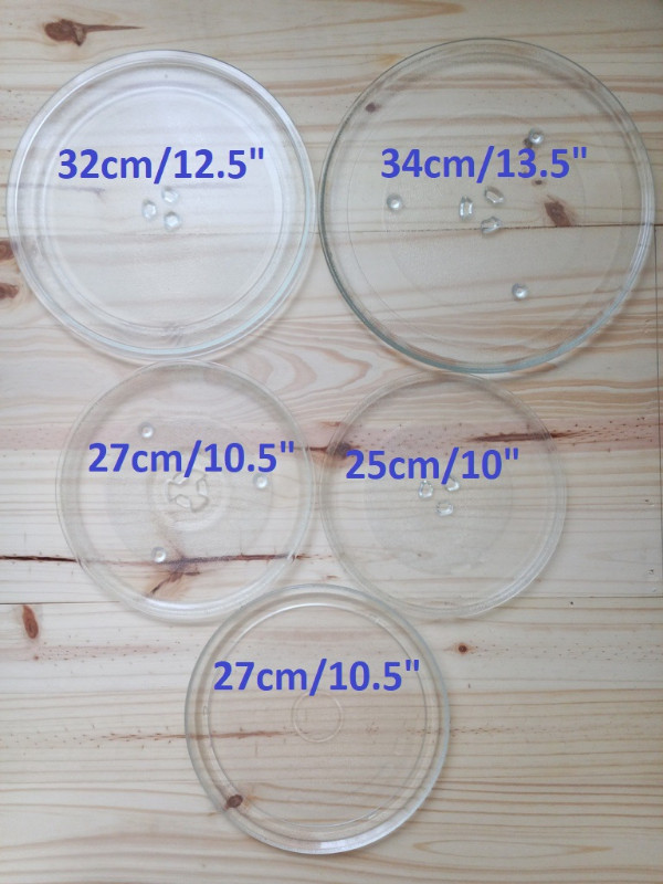 Microwave glass plates 25cm, 27cm, 34cm and roller rings in Microwaves & Cookers in City of Toronto - Image 2