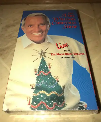 VHS Video Andy Williams Christmas Show LIVE from The Moon River Theater, Branson. Condition is Brand...