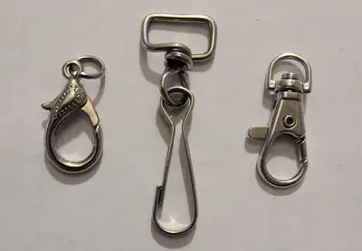 NEW - Set of 3 Carabiners - lobster claws snaps clips hooks, View more
