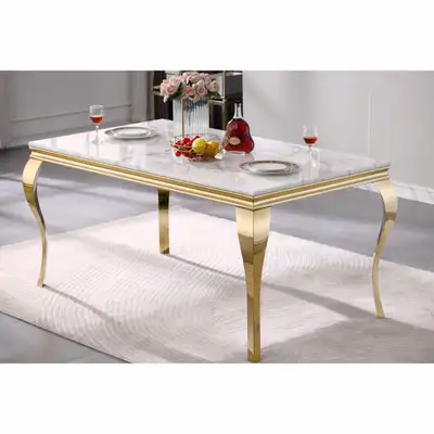Gold & White Dining Table! FREE DELIVERY , View more