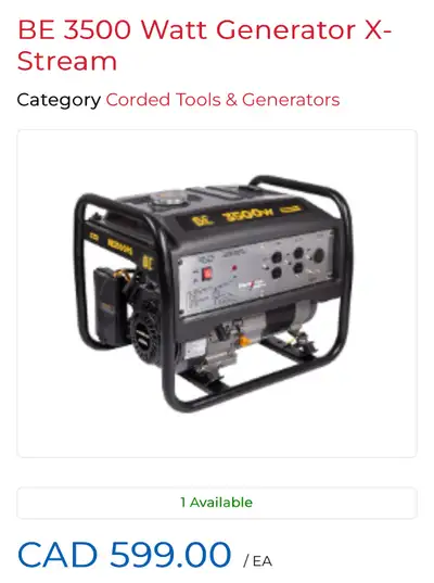 BE Extreme 3500w Generator, View more